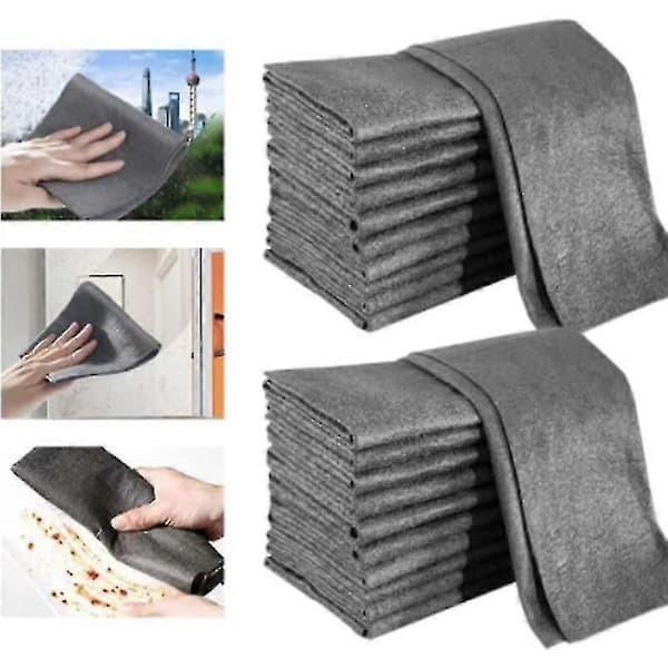 Multifunktionell magisk trasa 5-pack Glasrengöringsduk Diskduk Luddfri 30x30cm
