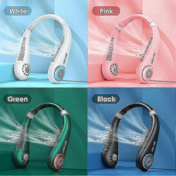Jule Mini Halsventilator Bærbar Bladløs Ventilator USB Genopladelig Bladløs Hængende Ventilator