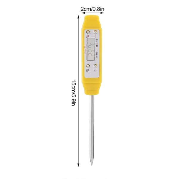 Digital Termometer, Direktavläsande Digital Mat Termometer Kök Matlagning Kött Probe för Kök Utomhus BBQ - q37_Kvalitetsgåvor Yellow