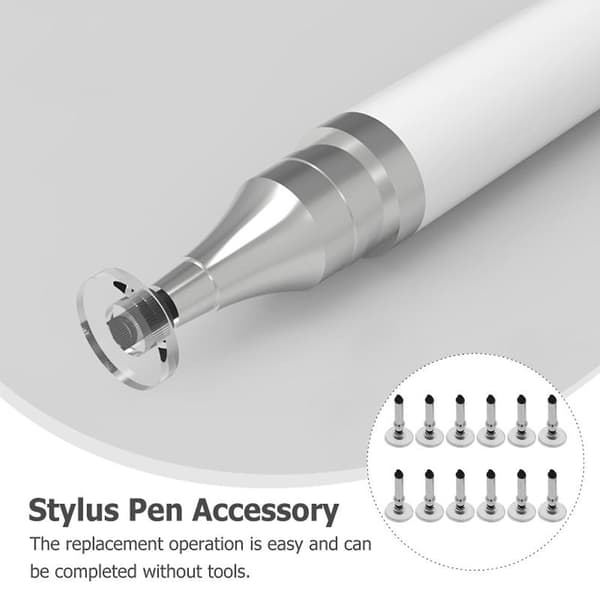 Högprecisionsersättningsspetsar för kapacitiva stylus-pennor (12-pack) Överraskningsgåva