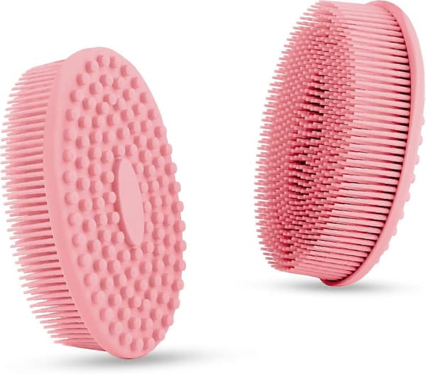 Silikon badebørste - Håndbørste - Kroppsskrubber - Kroppsbørste - Dusjbørste - Skrubbebørste - Massasje - Dyprens - Eksfolierende - Ergono
