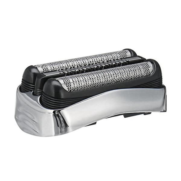 2 stk. 21S Barberhode Erstatning kompatibel Braun Series 3 21S 32S 320S-4 330S-4 340S-4 350CC-4 Barberhode Black  Silver