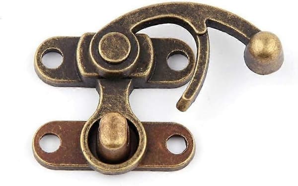 10 låse - Antik retrolås - Velegnet til trækasser - drejelås - 38*44mm - bronze - legering