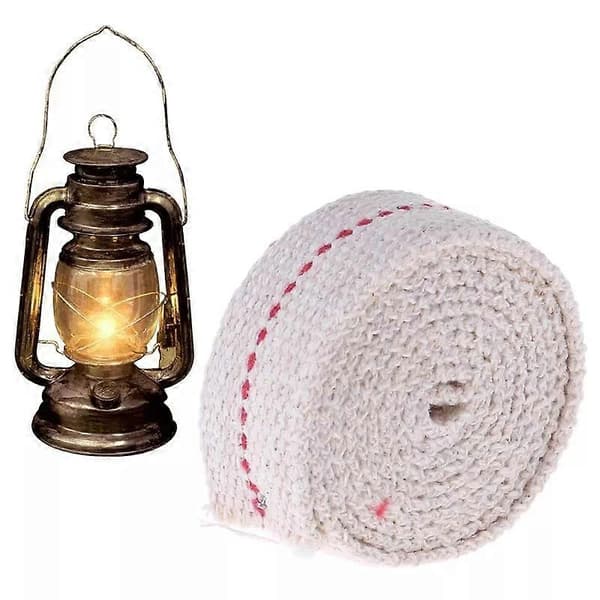 Olje lampeveke - 1m*1.2cm - Pakke med 5 - Flat - Bomull - Brenner - Universal