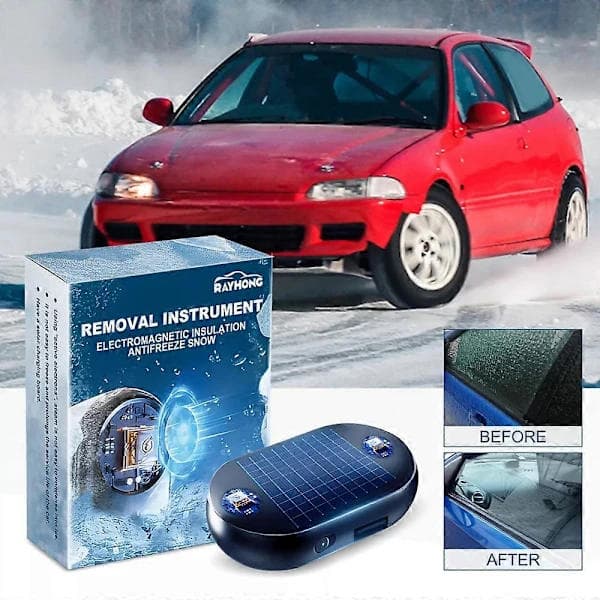 3-pack Electromagnetic Car Snow Remover Antifreeze Snow Removal Tool Solar Powered Car Snow Remover Defroster Windshield Ice Breaker
