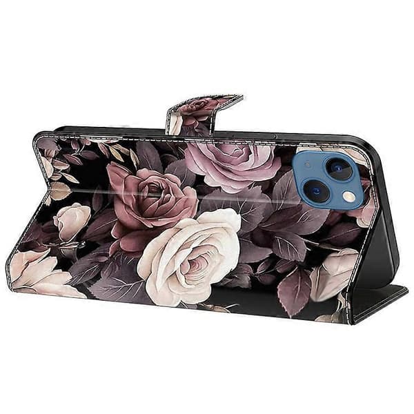 Compatible for iPhone 15 Shockproof Case Leather Flip Folio Phone Cover with Wallet (Pink)