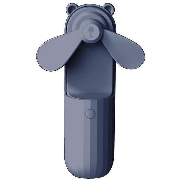 Mini handhållen fläkt, dubbelbladig, 2500mah uppladdningsbart batteridriven Blue