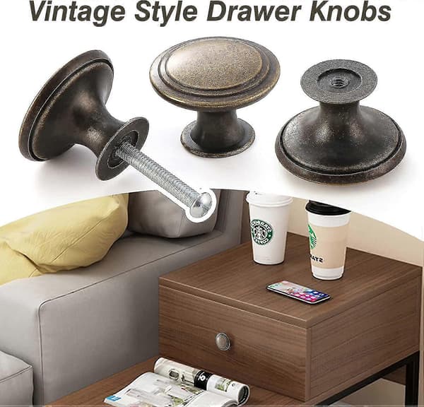 24 Vintage Cabinet Knobs. Chic Drawer Handles. Antique Style Kitchen Cabinet