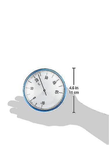 Analog pooltermometer, lämplig för pool och damm, rostfri, bekväm avläsning, blå_Quality Gift
