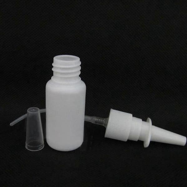 60 st 10 ml sprayflaska påfyllningsbar nässpray i plast Vit