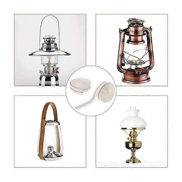 Oljelampveke - 1m*1.2cm - 5-pack - Platt - Bomull - Brännare - Universal