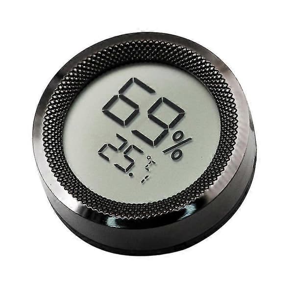 Sigar Humidor Hygrometer Mini Digital LCD-skjerm Sensor 1 Stykk Sølv_Billige gaver