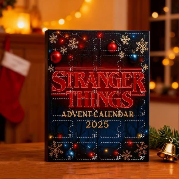 Högkvalitativ Stranger Things 2025 Adventskalender Akryl Ornament Julnedräkningslåda E