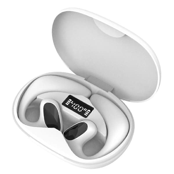 Trådløst Bluetooth-headset Intelligent stemmeoversættelse Flersproget headset Realtidsoversættelse White