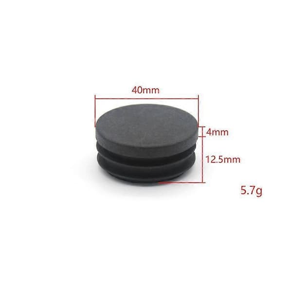Rund rørplugg 40mm 4 stk svart, plastplugg rundplugg fotputer