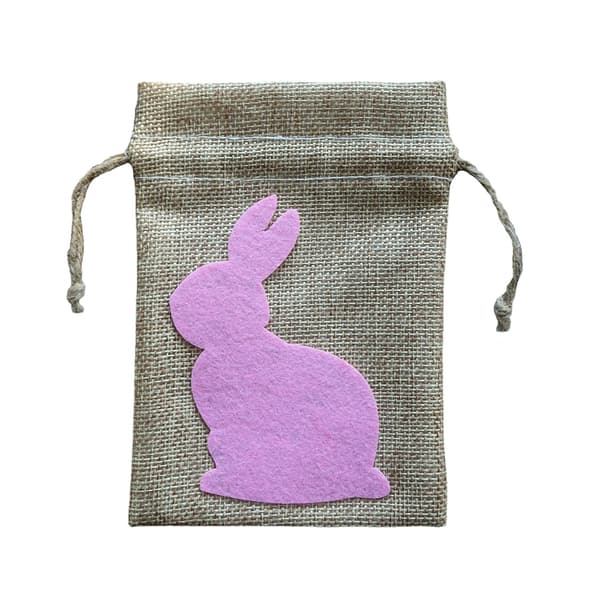 Easter Candy Container, Exquisite Easter Patterns, Drawstring Burlap Bags, 6 Pieces 14 x 10 cm, Multicolor, Perfect as Reusable Easter Gift Bags