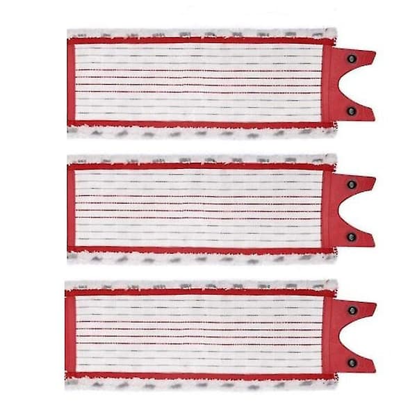 3 stk./parti til Vileda Edelweiss Moppe 1-2 Spray Moppe Udskiftning Mikrofiber Refill Moppepude-B10_Billige gaver Red  White