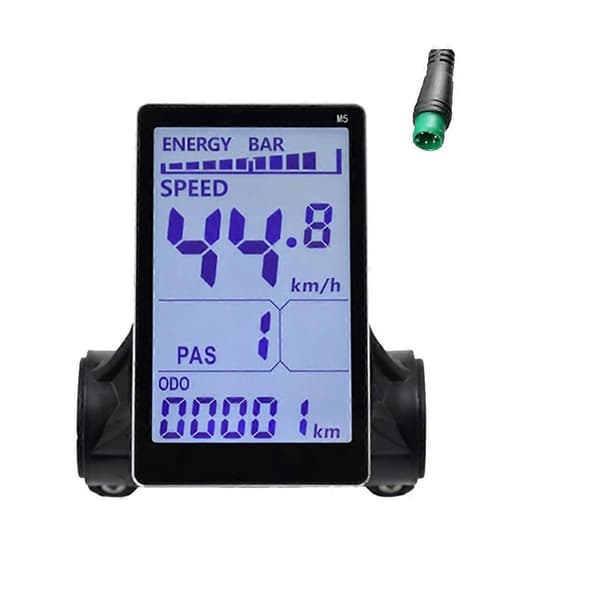 M5 Elektrisk Sykkel LCD Display Måler 24V 36V 48V 60V E Scooter LCD Panel Skjerm for Mountain Electric_Bra saker Black