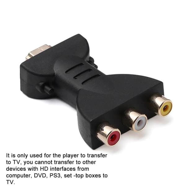 HDMI Han til 3 RCA Hun Komposit AV Audio Video Præcis ღ
