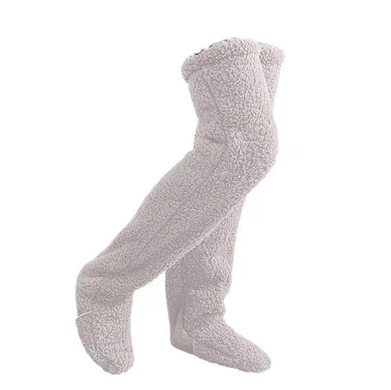 Snuggs Mysiga strømper Lårhøje Knæhøje Snuggle Paws Høje strømper vit