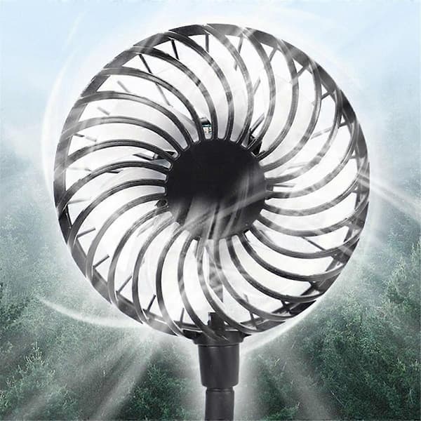 Hjelm Ekstern Ventilator 3 Hastigheder til Sommerkøling med Natlys Egnet til de fleste Hjelme