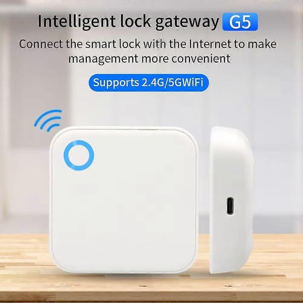 2.4G+5G TTLOCK WIFI Gateway G5 Bluetooth Mesh Dörrlås Gateway G5 för TT el TTLOCK APP el Låshubb