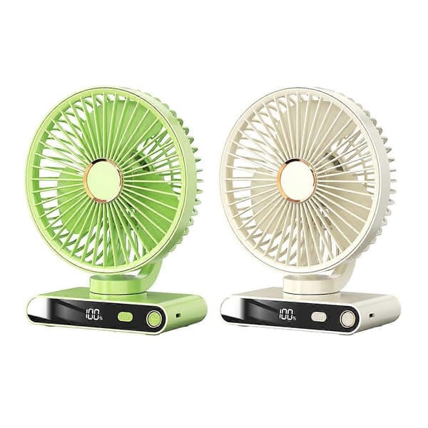 F6 LED Smart Digital Display 5-trins Vindhastighed Bordplade Natlys Ventilator Not Specified Shaking Head Green