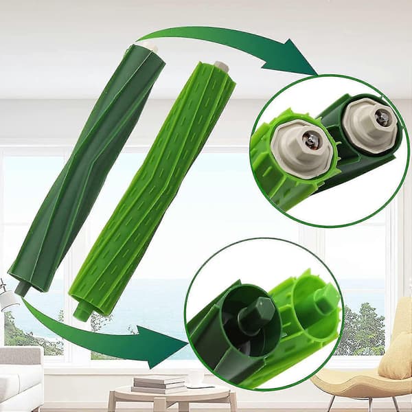 Reservedele til Irobot Roomba I7 I7+ I3 I3+ I4 I4+ I6 I6+ I8 I8+ J7 J7+/plus E5 E6 E7 Støvsuger, tilbehørssæt inkluderer 1 sæt rullebørste