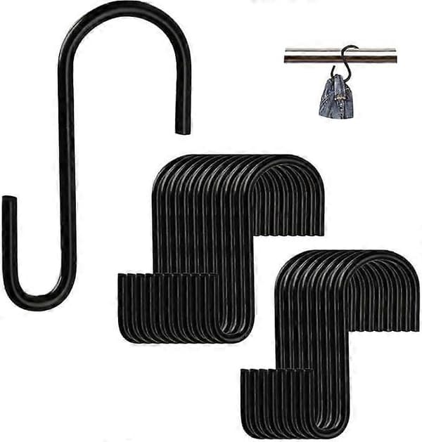 20-pack S-krokar i metall för kök, badrum, sovrum, mini
