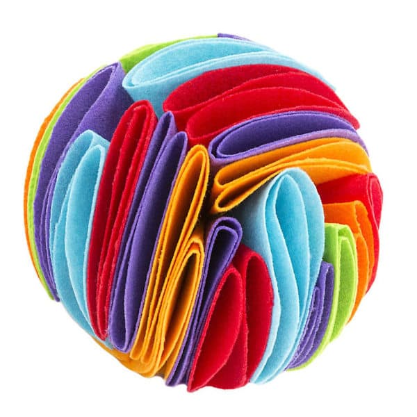 This is a premium pet molar toy. Made of felt material, it has a hard structure and is very safe for your pets. Bright