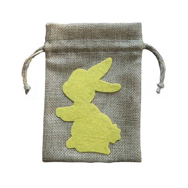 Easter Candy Container, Exquisite Easter Patterns, Drawstring Burlap Bags, 6 Pieces 14 x 10 cm, Multicolor, Perfect as Reusable Easter Gift Bags