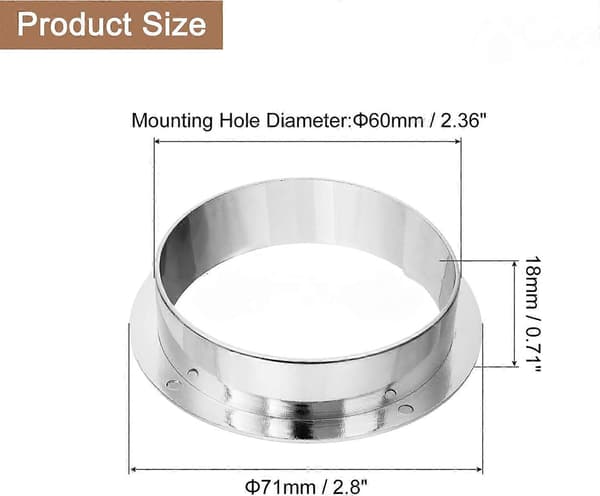 3 kabelgenomföringar - Kabelhantering för skrivbord - Kabelskydd - Kabelkanal skrivbord - Silver - Borrdiameter: ø60mm - ABS - Rund