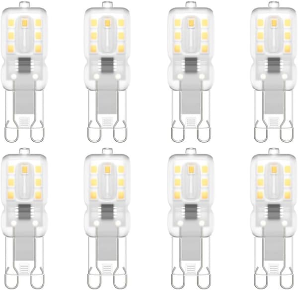 G9 LED-lamppu, 220V luonnonvalkoinen 5500K 3W 8 kpl:n pakkaus