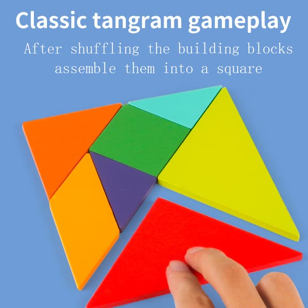 Fun Tangram Puzzle for Teaching, Early Learning Materials for Children, Educational 3D Geometric Shape Puzzle for DIY