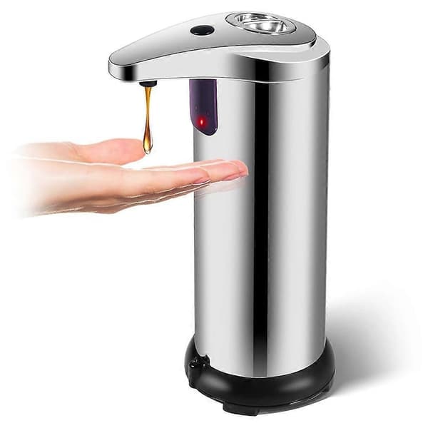 Automatisk sæbedispenser Berøringsfri sæbedispenser, Infrarød bevægelsessensor Smart dispenser til køkken Silver