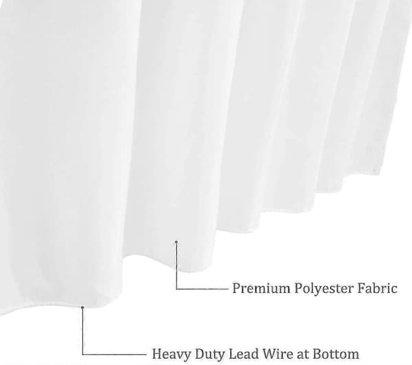 Dusjforheng Anti-mugg - Inkludert ringer - Vanntett - Dusjforheng - 150*180cm - Polyester - hvit