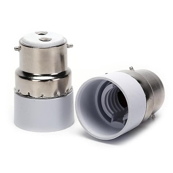 B22 til E14 Pære Lampesokkel Baseforlænger Konverter Adapter Holder Overraskelsesgave White 1pc