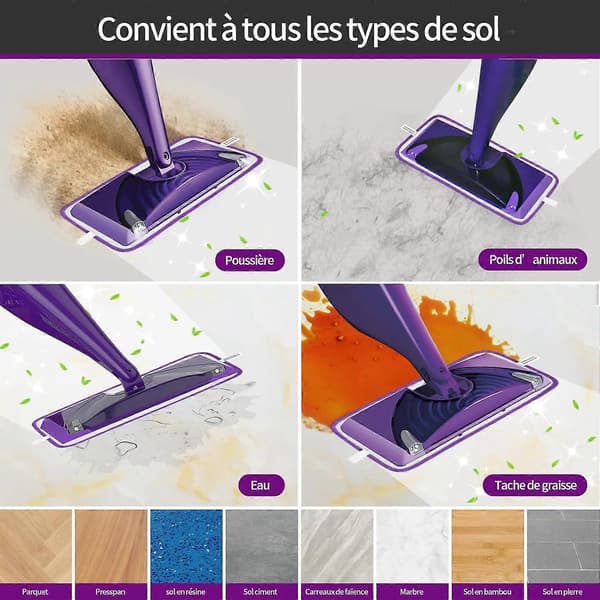 4 erstatningsgjenbrukbare vaskbare mikrofiberkluter for Swiffer WetJet Spraymopper