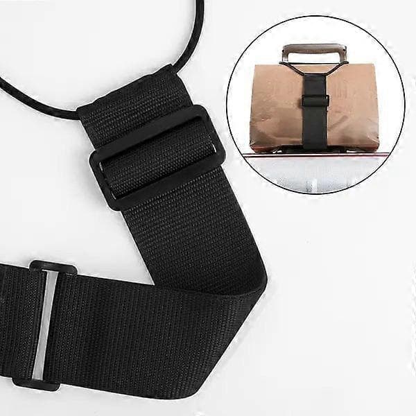 2 st elastiska bagageremmar, justerbara bagageremmar för resväskor, fäster väskor, bärbart resväskatillbehör 2 Black