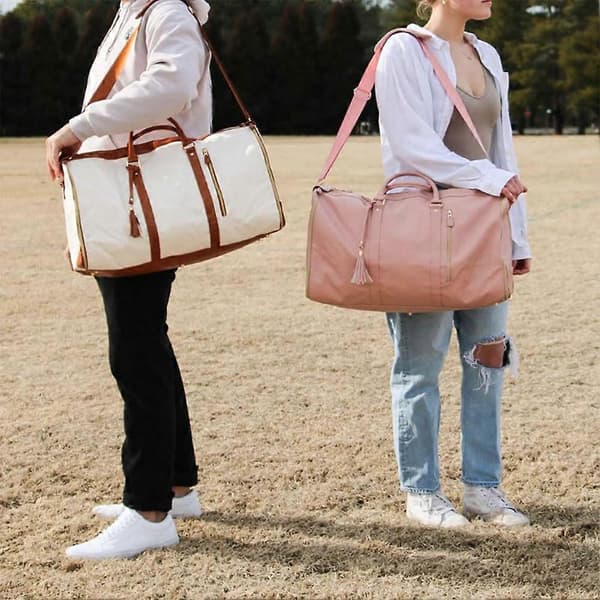 Resefällbar klädväska Multifunktionell plaggväska Resväska Plaggväska för handbagage, Rosa Rosa