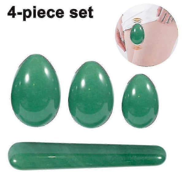 Yoni Egg Jade Stone Egg for Training Pelvic Floor Muscles for Women, Green Surface