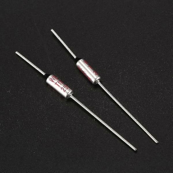 20 st Ry Series Metall 192 Celsius 250v 10a Termisk säkring-L Silver Tone