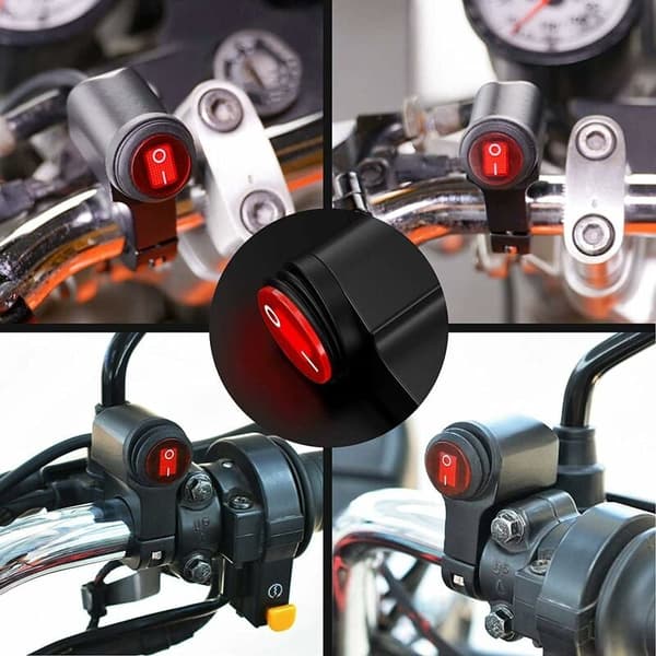 12V Waterproof Main Switch for Motorcycle ATV, Motorcycle Main Switch, LED Fog Light On/Off Switch