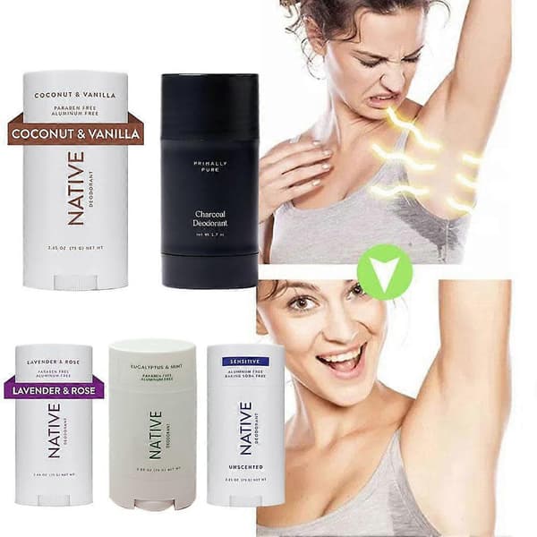 Native Deodorant Kurkku & Minttu / Sitrus & Myski / Kookos & Vanilja 75 g (Vihreä)