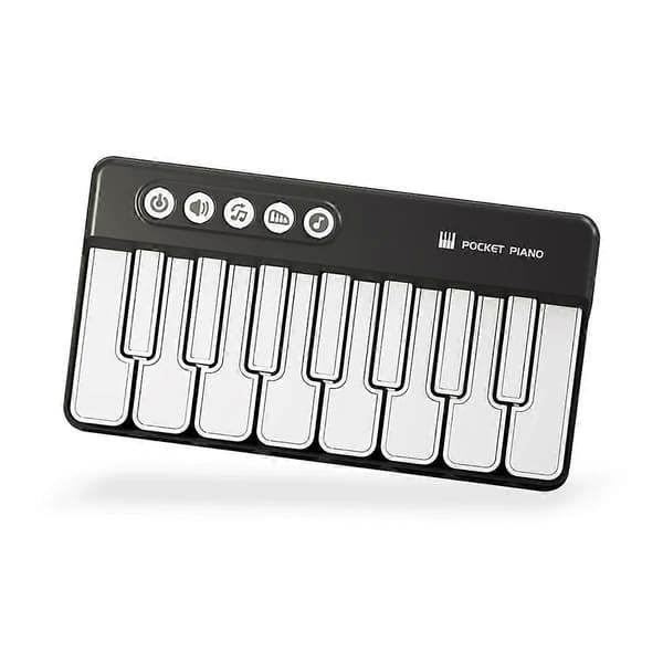 Mini Piano Pocket Elektronisk Keyboard av hög kvalitet, Mini Elektronisk Orgel, B Black