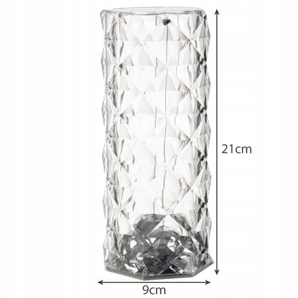 LED-lampe med Rose-reflektion - 16 Farver transparent Transparent