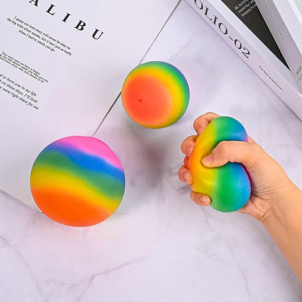 Strækbare bolde, stressbold fyldt med sand, håndterapi stressbold - billige gaver 7cm
