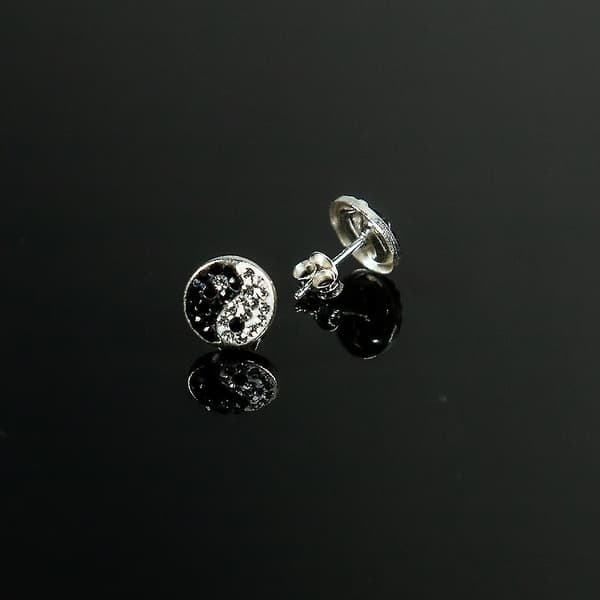 Sterling Sølv Krystal Yin Yang Øreringe_Bra saker