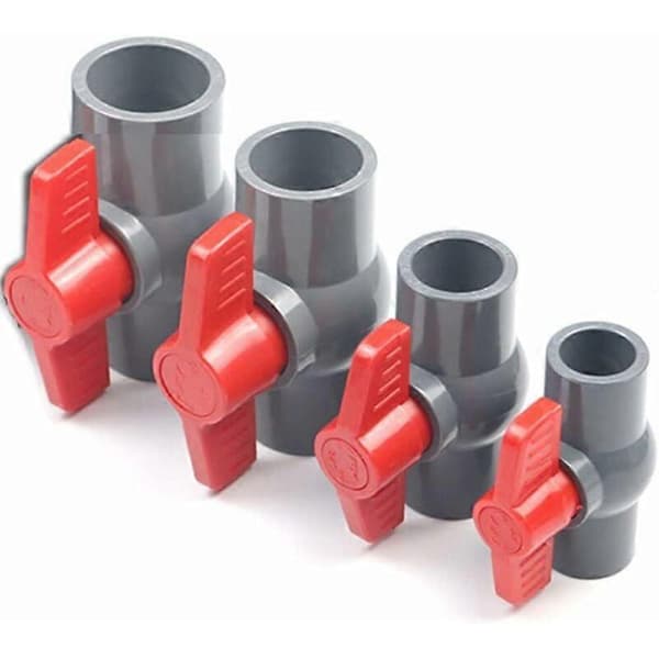kugleventil - Kugleventil industri - muffe - PVC plast - Ø40mm - DN32 - grå - vandhane til haven