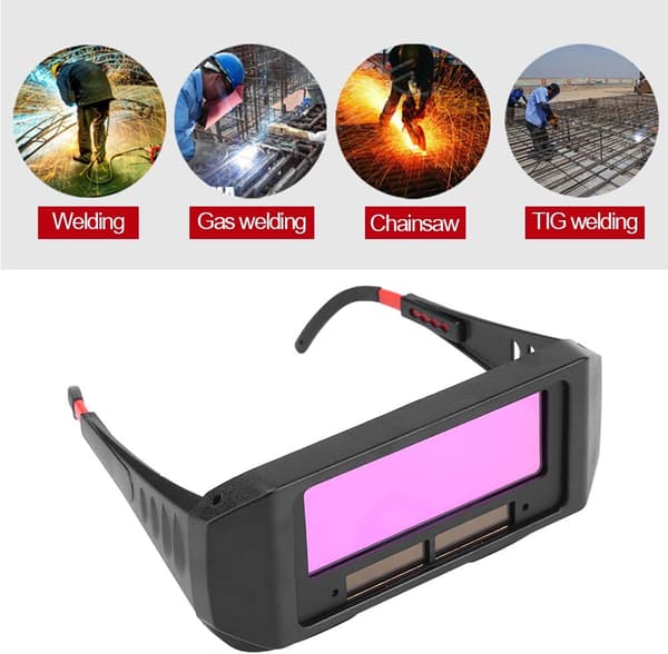 Welding Goggles, Solar Automatic Darkening Welding Mask Automatic Eye Protection Glasses Safety Lenses